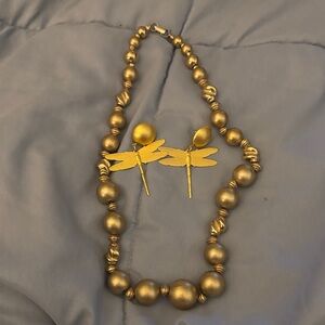 Gold Dragonfly Earrings